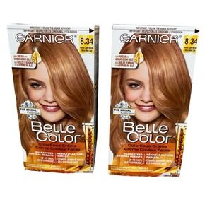 2x GARNIER Belle Color 8.34 HONEY LIGHT BLONDE The Bridal Collection - NEW